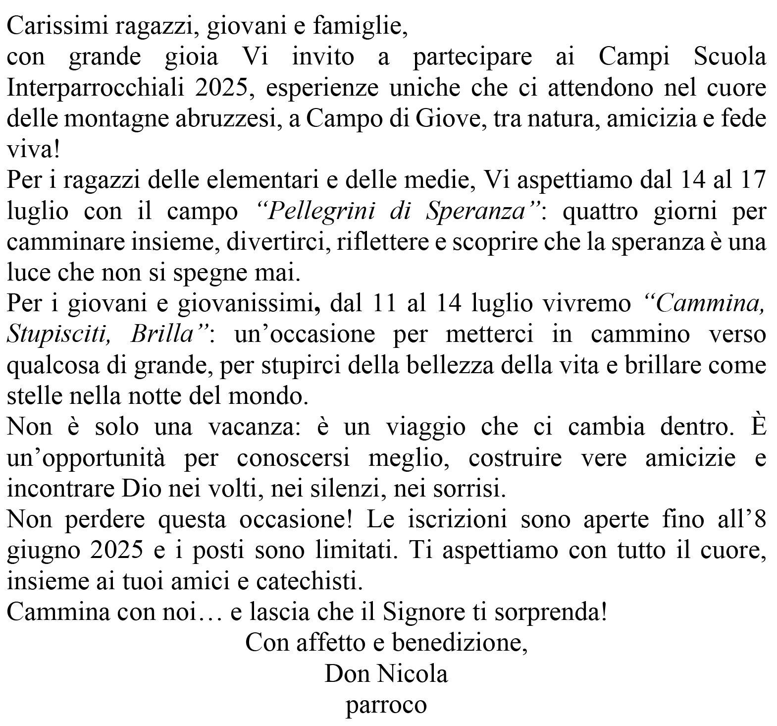 la voce del parroco